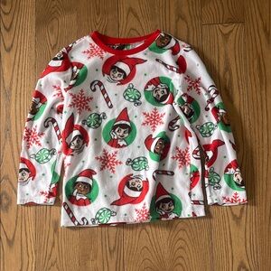 Festive Elf Print Long Sleeve Shirt